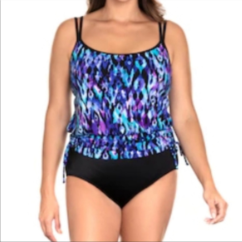 Patterned One Piece Swimsuit